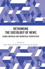 "RETHINKING THE SOCIOLOGY OF NEWS" ist der Titel eines Buchcovers, mit blauen geometrischen Mustern.