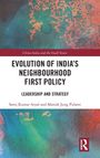 Text: "Evolution of India's Neighbourhood First Policy: Leadership and Strategy" von Saroj Kumar Aryal, Manish Jung Pulami. Abstrakte bunte Illustration.