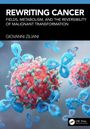 "REWRITING CANCER" von Giovanni Ziliani. Visualisierung von Zellen mit blauen, floralen Strukturen.