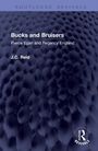 "Bucks and Bruisers: Pierce Egan and Regency England. J.C. Reid." Reliefartige Oberfläche in dunklem Blau. Rundes Logo.