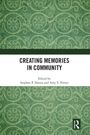 „CREATING MEMORIES IN COMMUNITY“, herausgegeben von Stephen P. Hanna und Amy E. Potter, auf grünem Musterhintergrund.