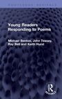 "Young Readers Responding to Poems" von Michael Benton und anderen. Strukturiertes, dunkles Muster mit Routledge-Logo.