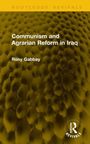 "Communism and Agrarian Reform in Iraq, Rony Gabbay." Gelber Hintergrund mit abstrahiertem Wabenmuster und Logo unten.