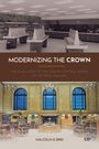"Modernizing the Crown: The Evolution of the Liquor Control Board of Ontario, 1984-2025" von Malcolm G. Bird. Oben ein modernisierter Laden, unten ein eleganter Raum mit großen Fenstern.