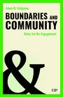 "Boundaries and Community: Rules for Re-Engagement" – Großes Ampersand, grüner Rand.