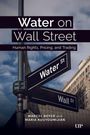 Titel: "Water on Wall Street". Untertitel: "Human Rights, Pricing, and Trading". Straßenschilder: "Water st" und "Wall st".