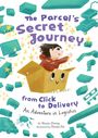 "The Parcel's Secret Journey from Click to Delivery. An Adventure in Logistics." Illustration: Kind in einem Karton, viele Pakete.