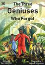 "The Three Geniuses Who Forgot" steht über einer Illustration mit Menschen und Tieren in einem dichten Dschungel.