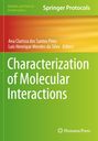 Titel: "Characterization of Molecular Interactions". Herausgeber: Ana Clarissa dos Santos Pires, Luis Henrique Mendes da Silva. Grüner Hintergrund mit Farbverlauf.