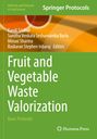 "Fruit and Vegetable Waste Valorization" steht groß auf grünem Hintergrund. Unten rechts ist das Humana Press Logo.