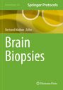 "Brain Biopsies" von Bertrand Mathon, Springer Protocols, grüner und gelber Hintergrund, Humana Press Logo unten rechts.