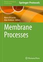 „Membrane Processes“, Springer Protocols, Marco Di Luccio, Alan Ambrosi, grüner Hintergrund, Humana Press Logo.