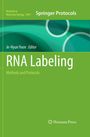 "RNA Labeling: Methods and Protocols" von Je-Hyun Yoon, ein grünes wissenschaftliches Buchcover mit Kreismuster.
