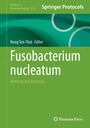 "Fusobacterium nucleatum: Methods and Protocols," Herausgeber Hung Ton-That, grüne und blaue abstrakte Gestaltung. Springer Protocols.