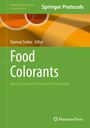 „Food Colorants: Natural Sources to Product Formulation“ von Tanmay Sarkar. Grün-Orange-Farbverlauf.
