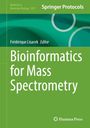 "Bioinformatics for Mass Spectrometry" oben und "Humana Press" unten. Grüner Hintergrund mit Kreismustern.