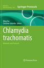 „Chlamydia trachomatis: Methods and Protocols“. Grünes Design mit abstrakten Kreisen, Humana Press Logo.