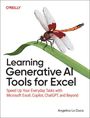 "Learning Generative AI Tools for Excel" mit Libelle auf einem grünen Halm. Autorin: Angelica Lo Duca.
