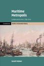 "Maritime Metropolis: London and its Port, 1830-1914." Oben Illustration von Schiffen im Hafen. Unten Name Sarah Palmer.
