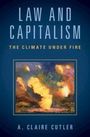 LAW AND CAPITALISM. THE CLIMATE UNDER FIRE. A. CLAIRE CUTLER. Illustratives Bild von Flammen und Rauch.