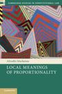 Titel: "Local Meanings of Proportionality" von Afroditi Marketou. Bunte geometrische Muster im Hintergrund.