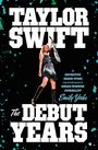 "Taylor Swift: The Debut Years" steht groß. Darunter ein Bild einer Frau mit Gitarre, umgeben von grünen Spritzern.