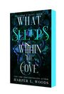 "What Sleeps Within the Cove" von Harper L. Woods. Ein mystisches Cover mit Schlange und Blumen.