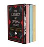 "The Legacy of Orisha Trilogy", Tomi Adeyemi. Schwarz-rote Box, bunte Buchrücken mit Mustern. Inklusive Sammlerkarte.