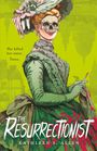 Titel: "The Resurrectionist". Darunter "Kathleen S. Allen". Szene: Frau im viktorianischen Kleid mit Totenkopfmaske.
