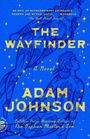 Die Texte bestehen aus "THE WAYFINDER", "A Novel", und "Adam Johnson". Blauer Hintergrund mit Sternenmuster.