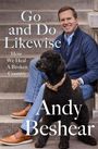 Text: "Go and Do Likewise: How We Heal a Broken Country, Andy Beshear." Ein Mann sitzt auf einer Treppe mit einem schwarzen Hund.