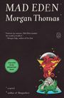 "Mad Eden" von Morgan Thomas, Zitat von Morgan Talty. Illustration mit rotem Drachen und grünem Alligator.