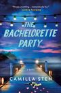 „Deeply unsettling...tremendously fun.“ -Chris Pavone. „THE BACHELORETTE PARTY, A Novel, Camilla Sten.“ Steg zum Wasser bei Dämmerung.