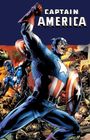 Text: "CAPTAIN AMERICA". Eine dynamische Illustration mit Captain America, der mit erhobenem Arm und Schild kämpft.