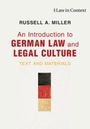 Russell A. Miller: An Introduction to German Law and Legal Culture, Buch