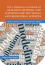 Text: "The Cambridge Handbook of Research Methods and Statistics for the Social and Behavioral Sciences." Cover voller Wörter.