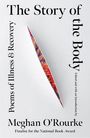 „The Story of the Body: Poems of Illness & Recovery“ von Meghan O'Rourke. Farbiger Spalt in weißem Hintergrund.