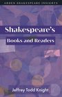 Text: "Shakespeare's Books and Readers", Autor: Jeffrey Todd Knight. Lila Hintergrund mit abstrakten Formen.