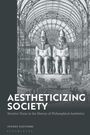 Text: "Aestheticizing Society: Decisive Turns in the History of Philosophical Aesthetics." Illustration: Zwei große Pharaonenstatuen.