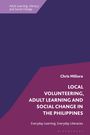 Text: "Adult Learning, Literacy and Social Change", "Chris Millora", "Local Volunteering, Adult Learning and Social Change in the Philippines", "Everyday Learning, Everyday Literacies". Buchcover in Lila- und Violetttönen.