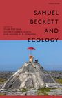 Titel: SAMUEL BECKETT AND ECOLOGY. Herausgeber: Trish McTighe, Céline Thobois-Gupta, Nicholas E. Johnson. Frau mit rotem Regenschirm auf Steinhügel.