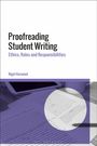 Bucheinband: "Proofreading Student Writing. Ethics, Roles and Responsibilities" von Nigel Harwood. Textseite mit Stift.