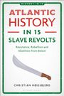 Text: "Atlantic History in 15 Slave Revolts". Illustration eines Machete unter dem Text.