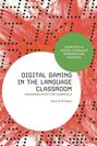 "Digital Gaming in the Language Classroom", Kevin R. Wrobetz. Abstrakte rote und schwarze Muster.