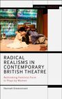 "Radical Realisms in Contemporary British Theatre" von Hannah Greenstreet. Drei Personen auf einer Bühne vor einem Waldset.