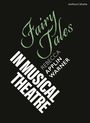 Text: "Fairy Tales in Musical Theatre" von Rebecca Applin Warner. Links geneigter, dekorativer Text auf schwarzem Hintergrund.