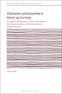 "Characters and Surprises in Stand-up Comedy" von Lorenzo Logi, unter Streifenmuster in Rot auf weißem Hintergrund.