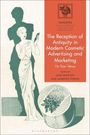 Buchtitel: "The Reception of Antiquity in Modern Cosmetic Advertising and Marketing." Illustration einer Frau mit Spiegel.