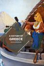 Text: "Second Edition, A History of Greece, Nicholas Doumanis, Bloomsbury Essential Histories."  
Illustration von Menschen auf einem Boot.
