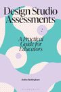 „Design Studio Assessments: A Practical Guide for Educators“ steht in stilvoller Schrift auf einem abstrakten, bunten Muster.